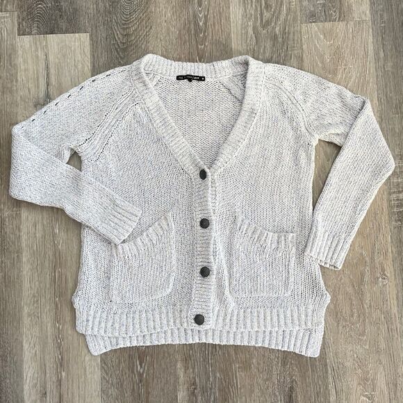 Rag & Bone Candace Cardigan in Ivory Blue Lavender - Size: Medium - Picture 9 of 11